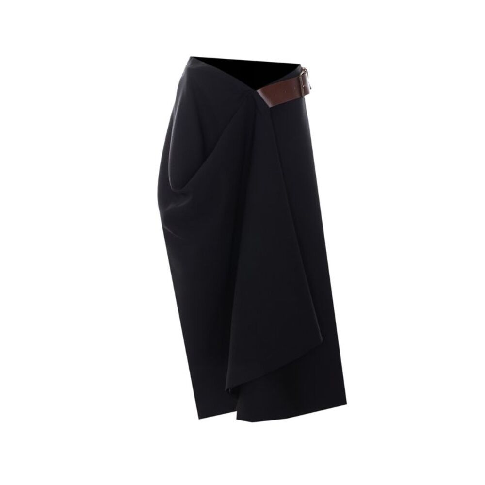 Bottega Veneta Women Grain De Poudre Asymmetrical Skirt